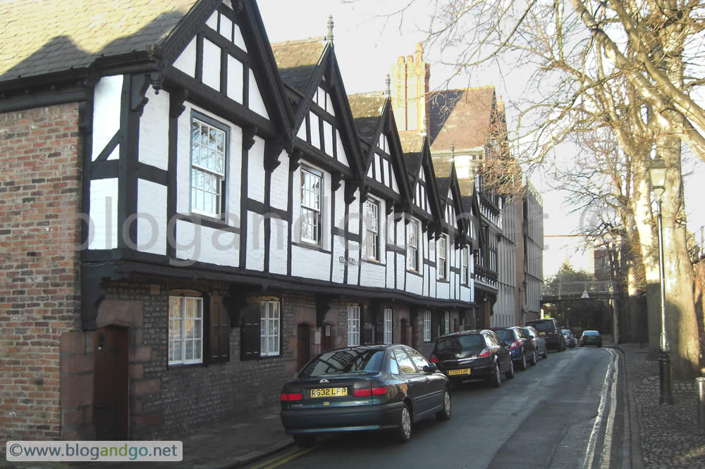 Alms houses within the walls